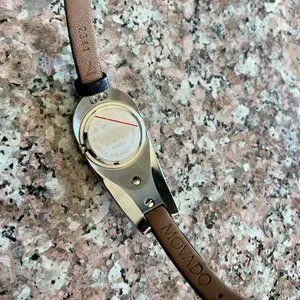 NEW Movado Timema Women\'s Stainless Steel Black Leather Watch 84 A1 1932 Movado Timema Steel Pave Diamond Black Dial Swiss Quartz  main image 4